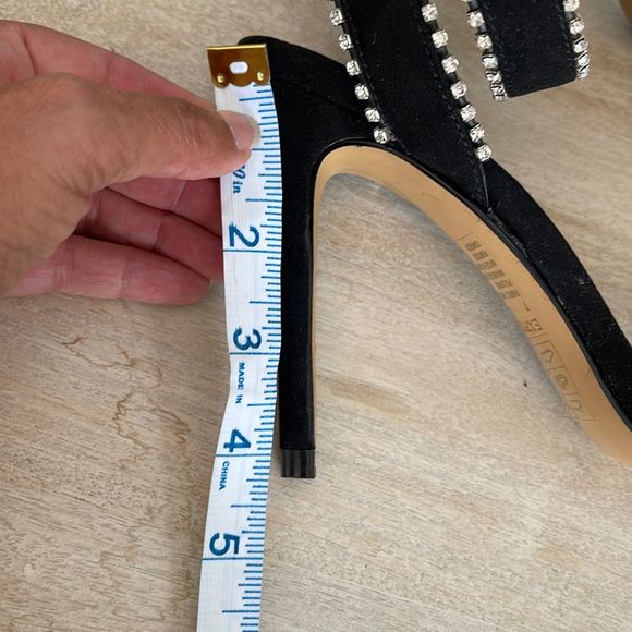 Express Black Velvet and Rhinestone Heels. Size 7 - Picture 7 of 7